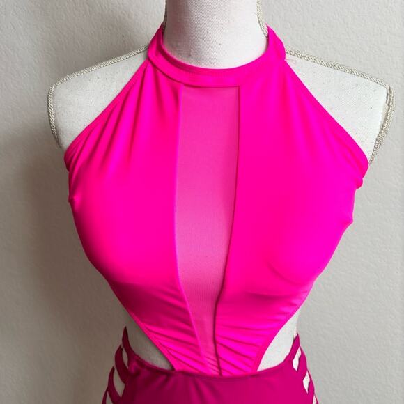 Tempt Me Pink One Piece Women Swimsuit Size Medium Brand New - Picture 6 of 6